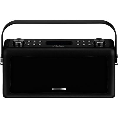 View Quest Hepburn Black - DAB/DAB+/FM Radio and Bluetooth Speaker with Aux In Clock and Two Alarms